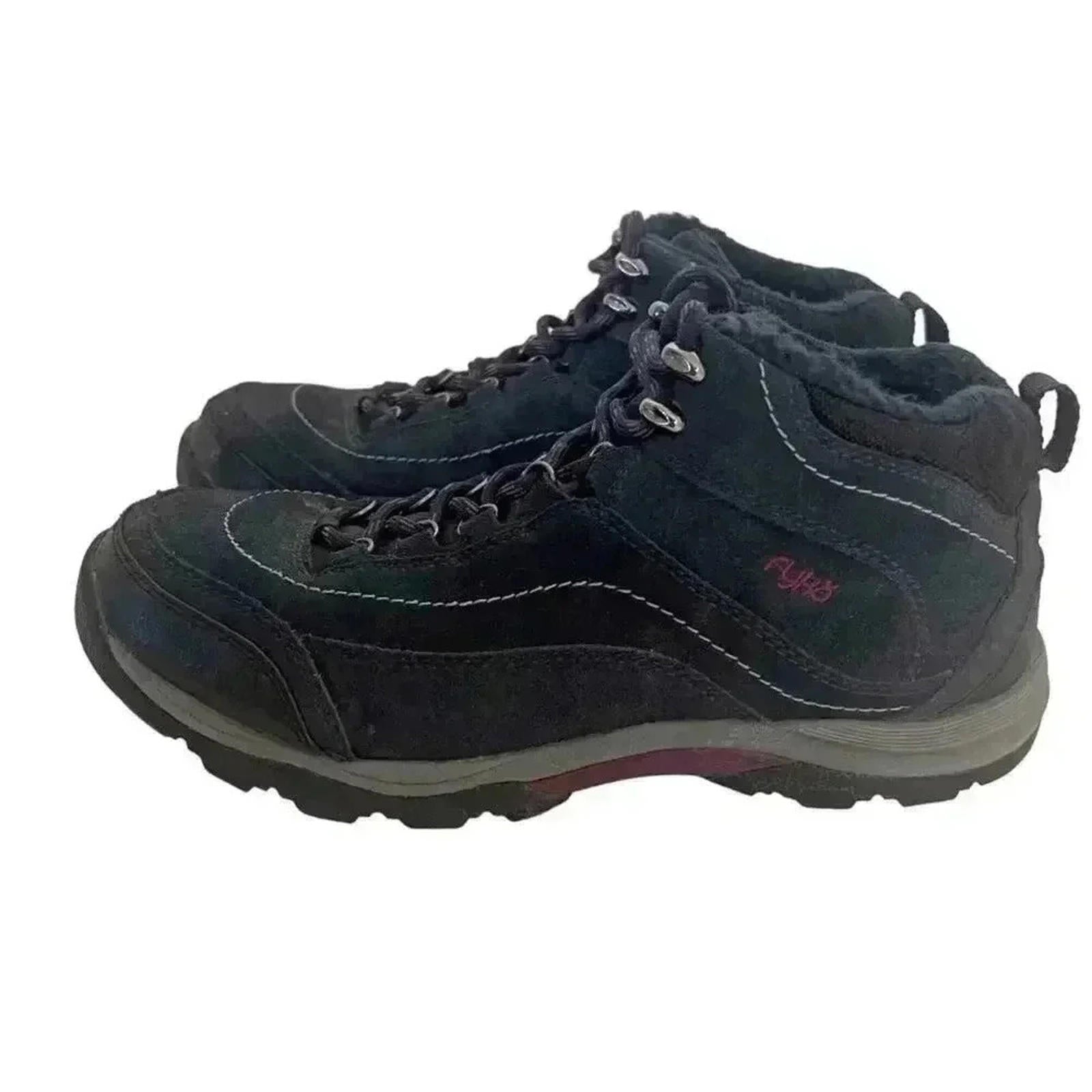 Ryka Navy Blue and Purple Hiking Boots Women's Size 9.5