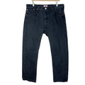Levi's Original 501 Straight Leg Button Fly Black Jeans Denim Size 38 x 34