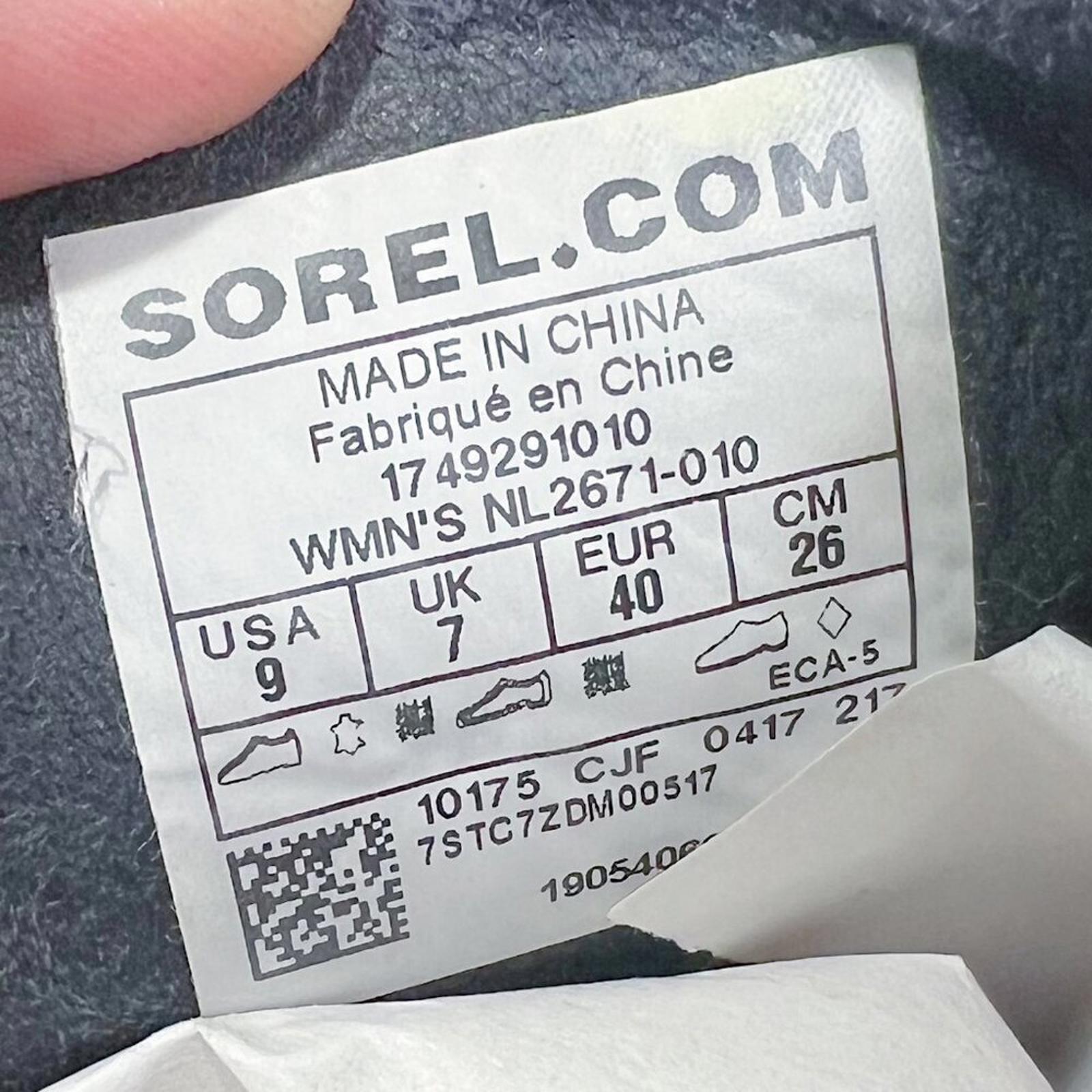 Sorel Emelie H2O Chelsea Boot Black Leather Waterproof Ankle Bootie Size 9