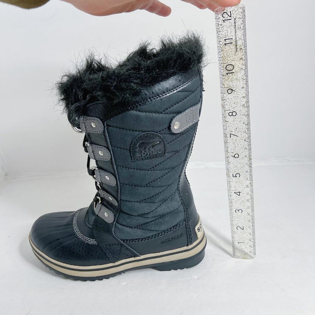 Sorel TOFINO II Youth Waterproof Boot Girl's Black Snow Boot Winter Boot Size 4