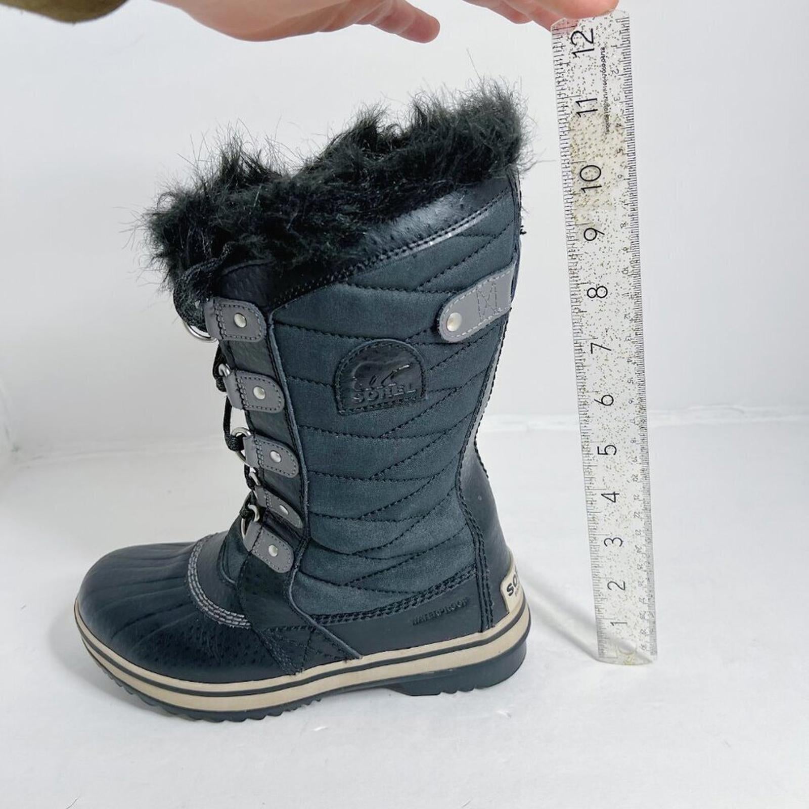Sorel TOFINO II Youth Waterproof Boot Girl's Black Snow Boot Winter Boot Size 4