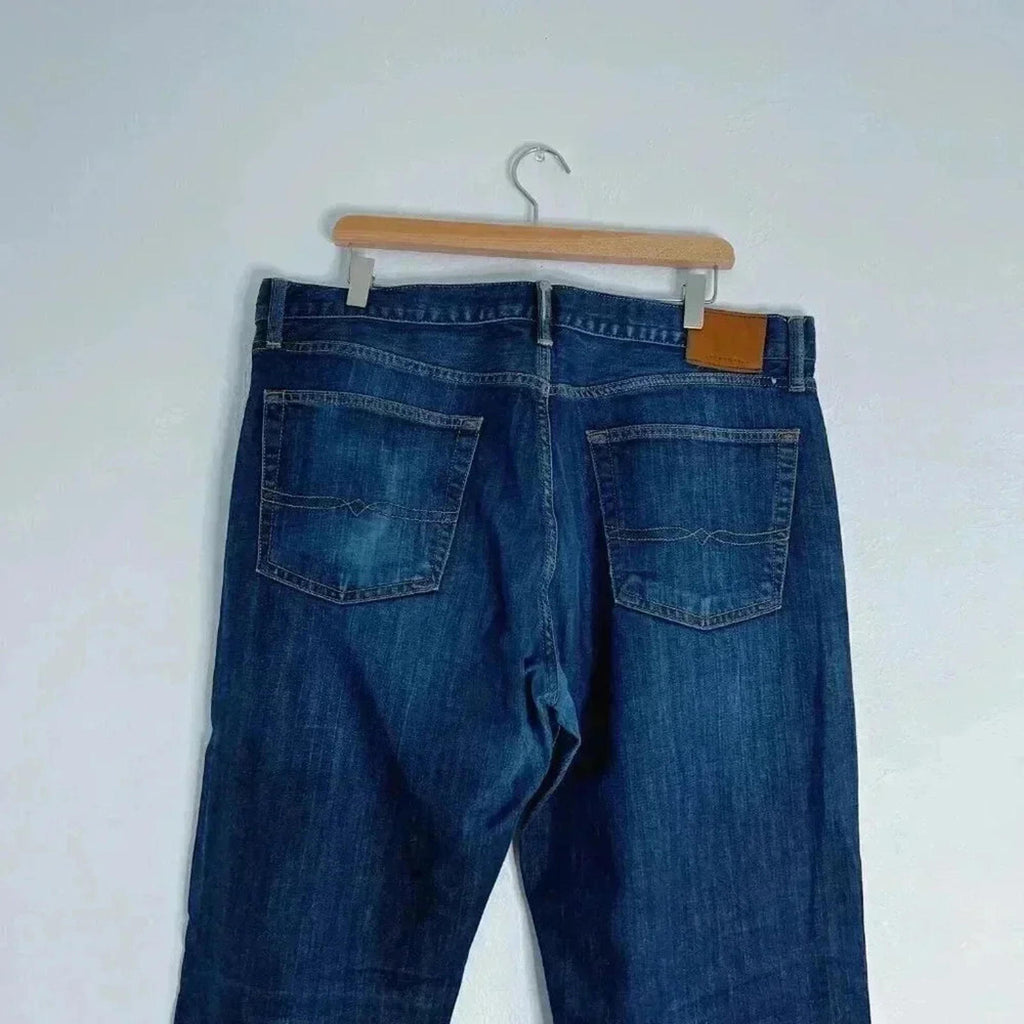Lucky Brand Men's Medium-Dark Wash Straight Leg Jeans High Rise Size 38 x 34