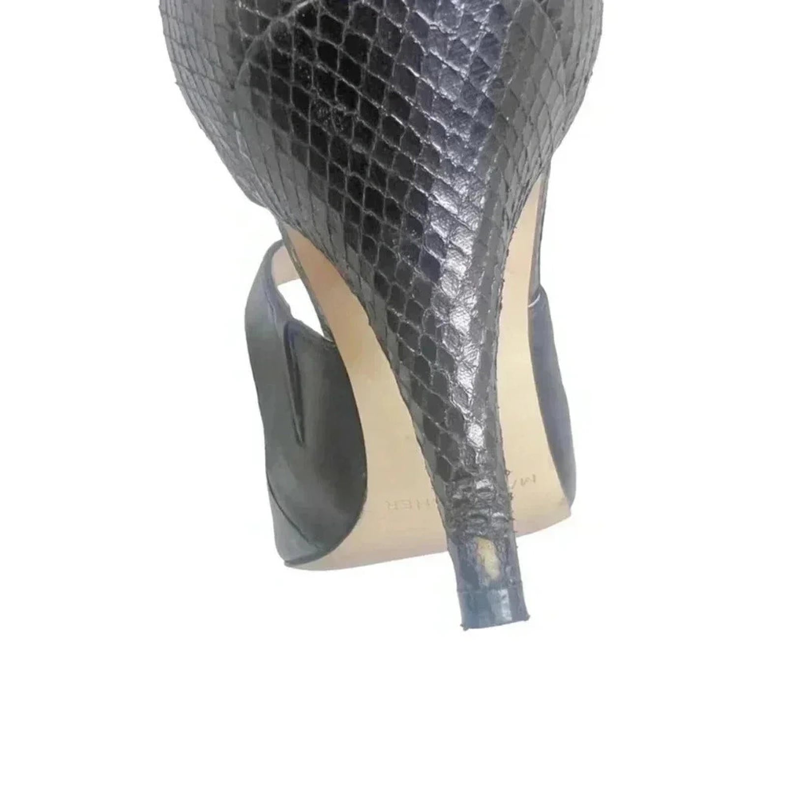 Marc Fisher MFKalayne Black Leather Pointed Toe Heel Size 8