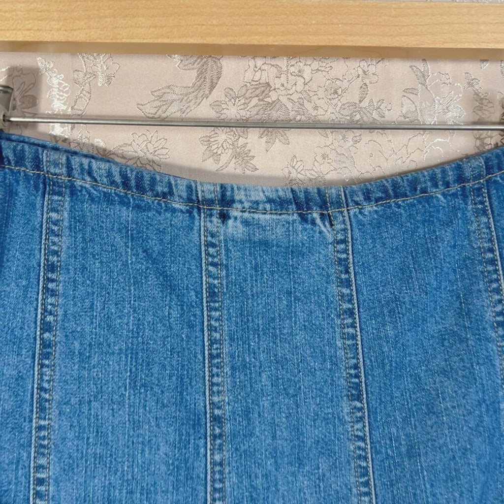 y2k Vintage Relativity Blue Denim Knee Length Skirt Women's Size 18 Plus Size