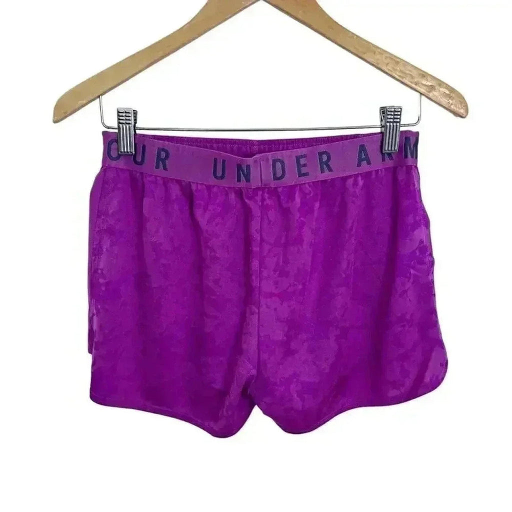 Under Armour Bright Purple Fuscia Running Shorts Workout Athletic Size S