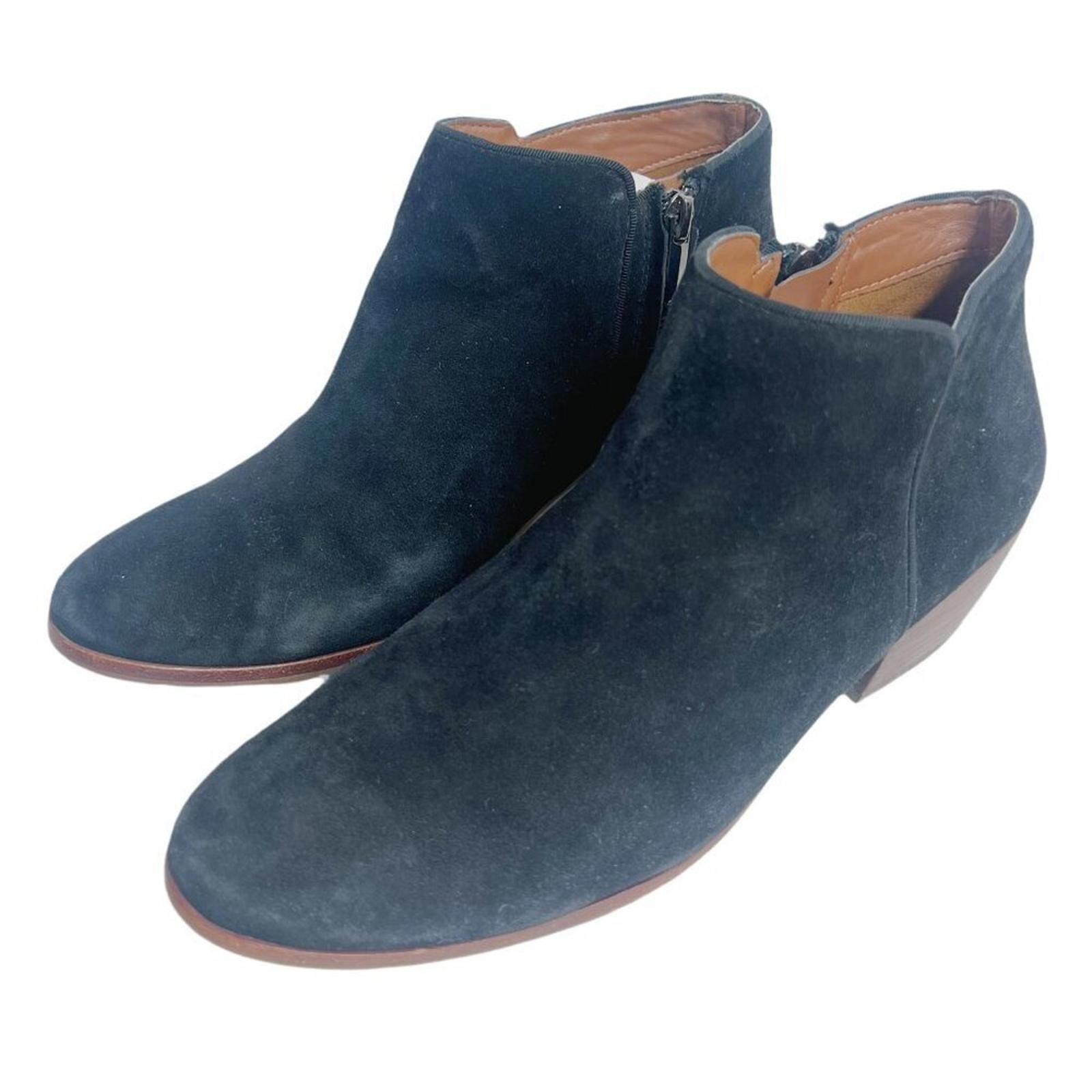 Sam Edelman Petty Black Suede Booties Ankle Boot Women's Size 9