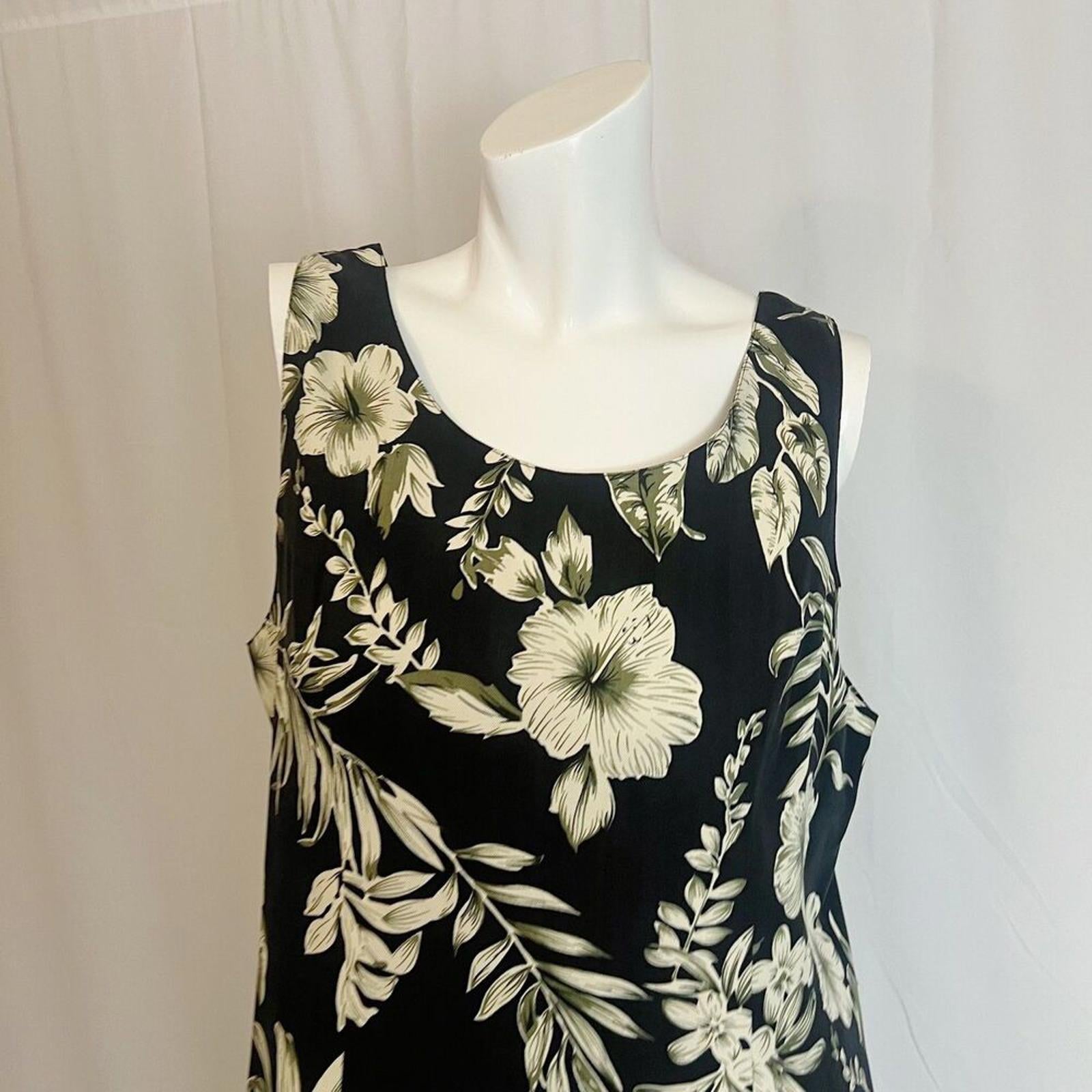 100% Silk Vintage 90s Pineapple Moon Tropical Print Mini Dress Women's Size L