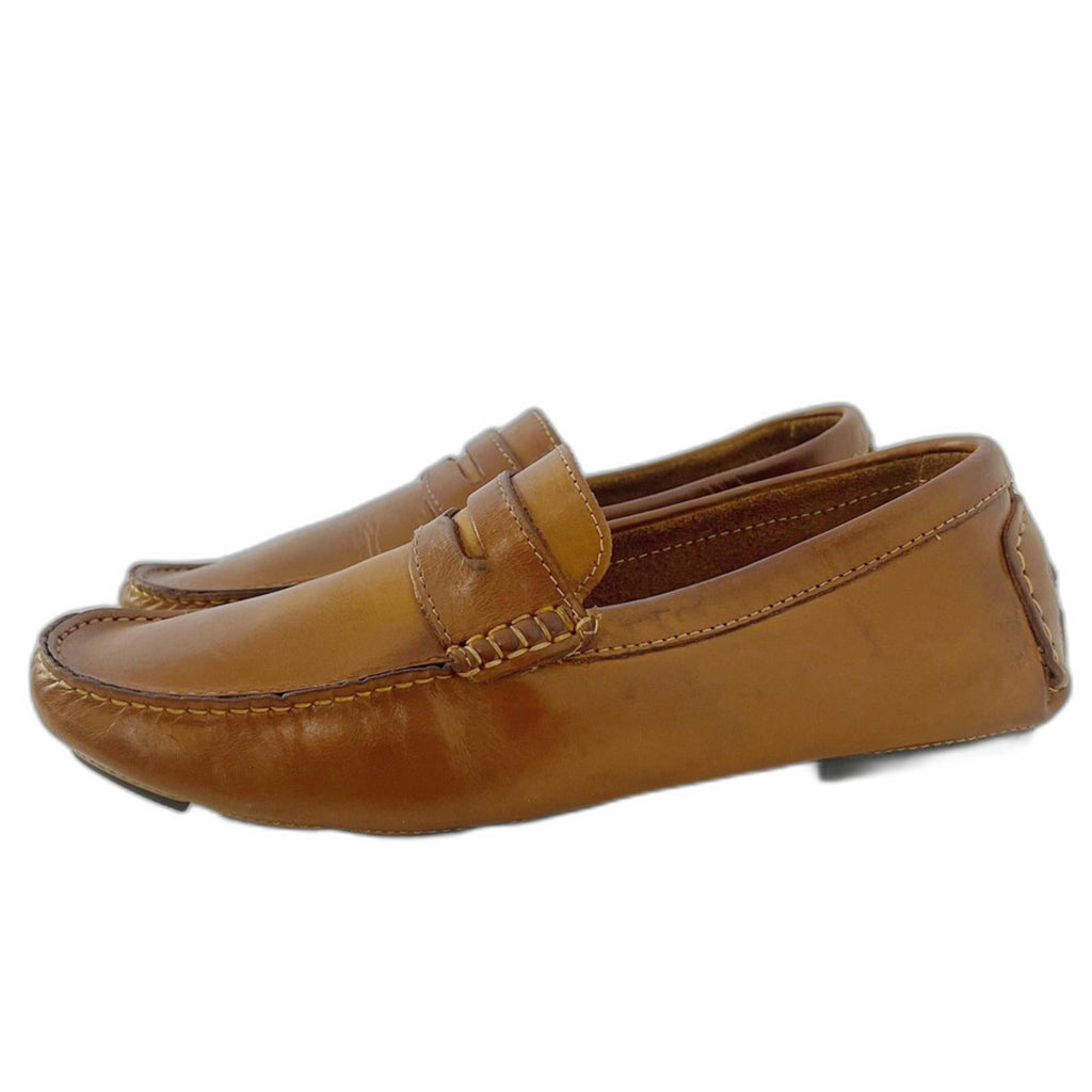 Di Bianco SPQR Brown Leather Driving Loafers Men's Size 9.5 Italian Leather