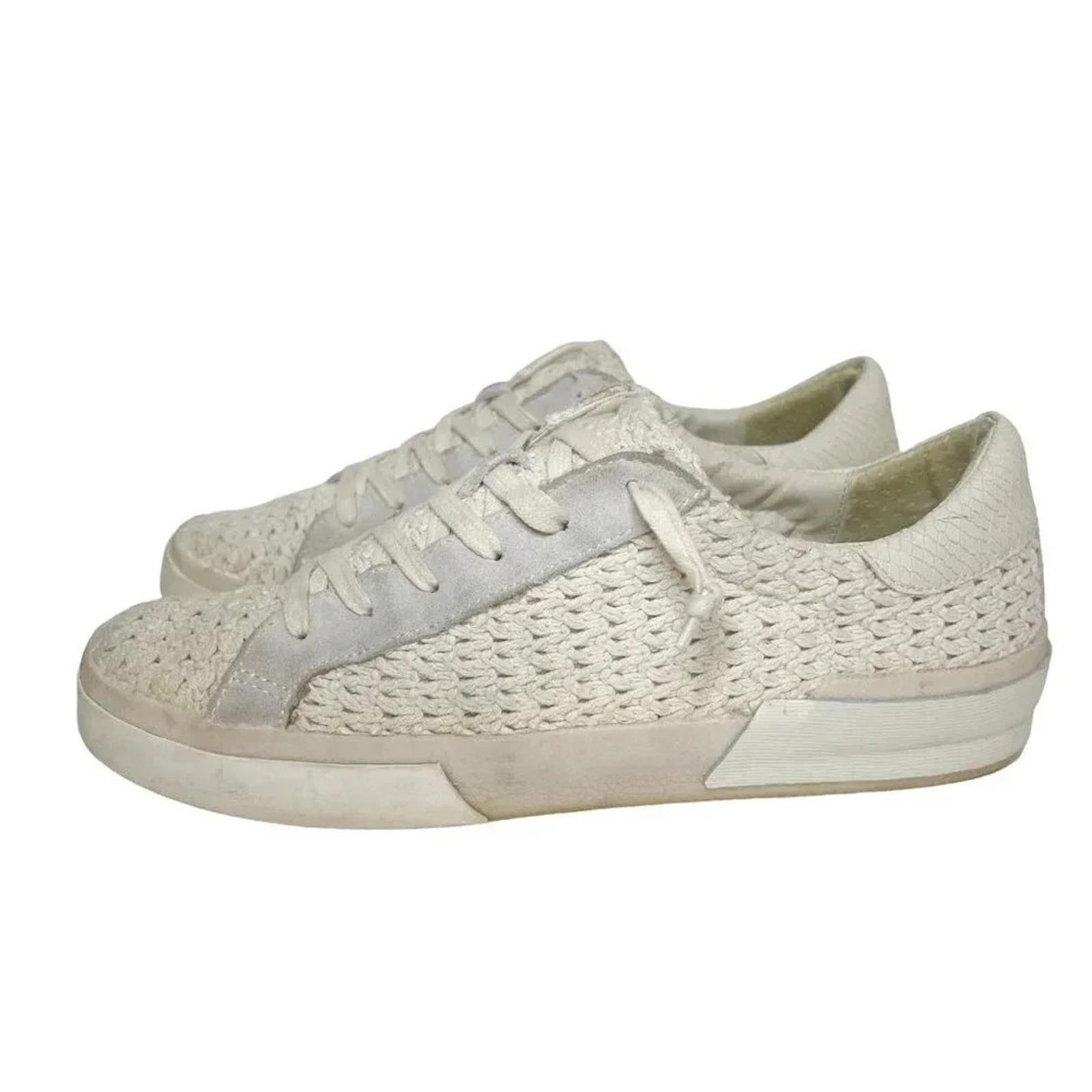 Dolce Vita Zina Crochet Cream Sneakers Women's Size 8.5