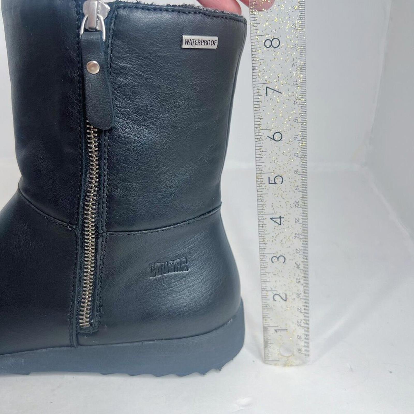 Like New Cougar Women's Toledo Waterproof Booties Black Leather Size 10