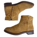 Franco Sarto Malina Tan Suede Ankle Boots Light Brown Booties Women's Size 7
