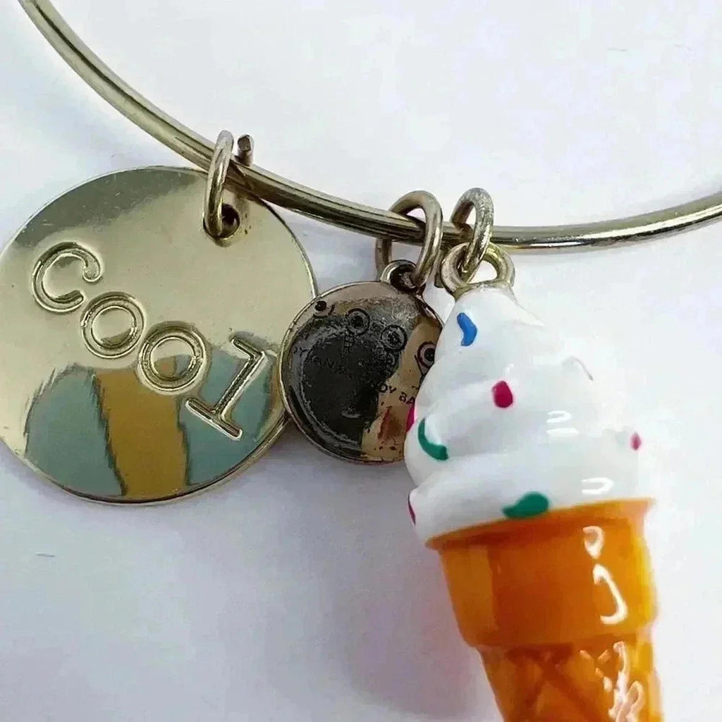 Dylan's Candy Bar Brass Bracelet With Ice Cream Charm Summer