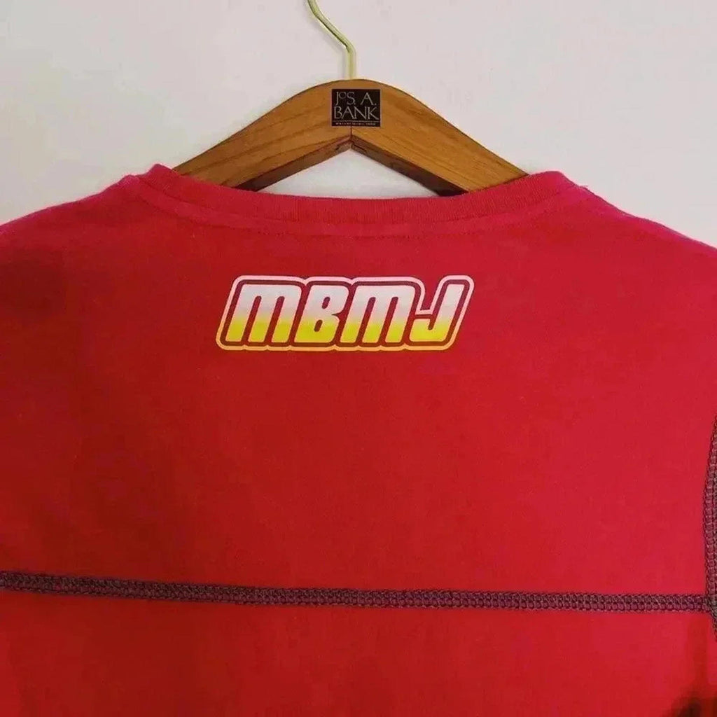 Marc Jacobs Red Crewneck Tee Exposed Stitching MBMJ Women's Size M