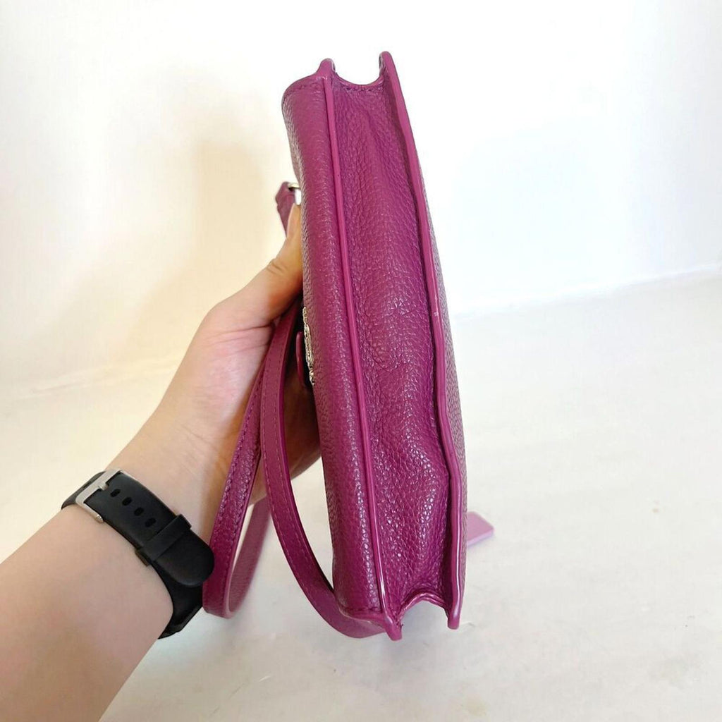Coach Noa Pop Up Crossbody Bag Berry Maroon Messenger Bag Purse Wallet