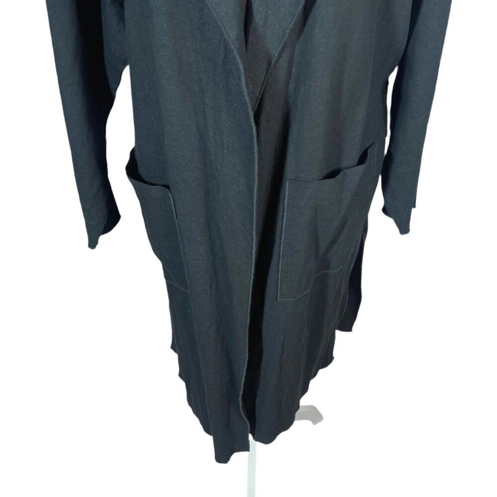 NWOT BP Black Linen Cardigan Women's Size M Quiet Luxury