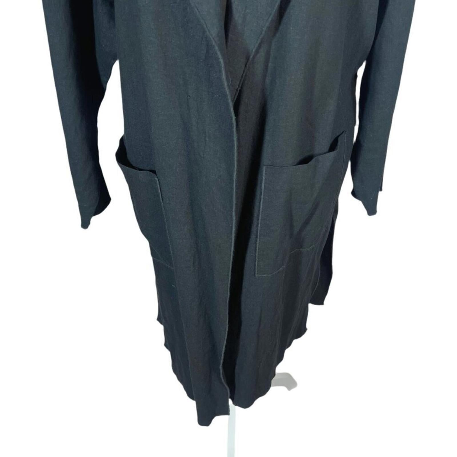 NWOT BP Black Linen Cardigan Women's Size M Quiet Luxury