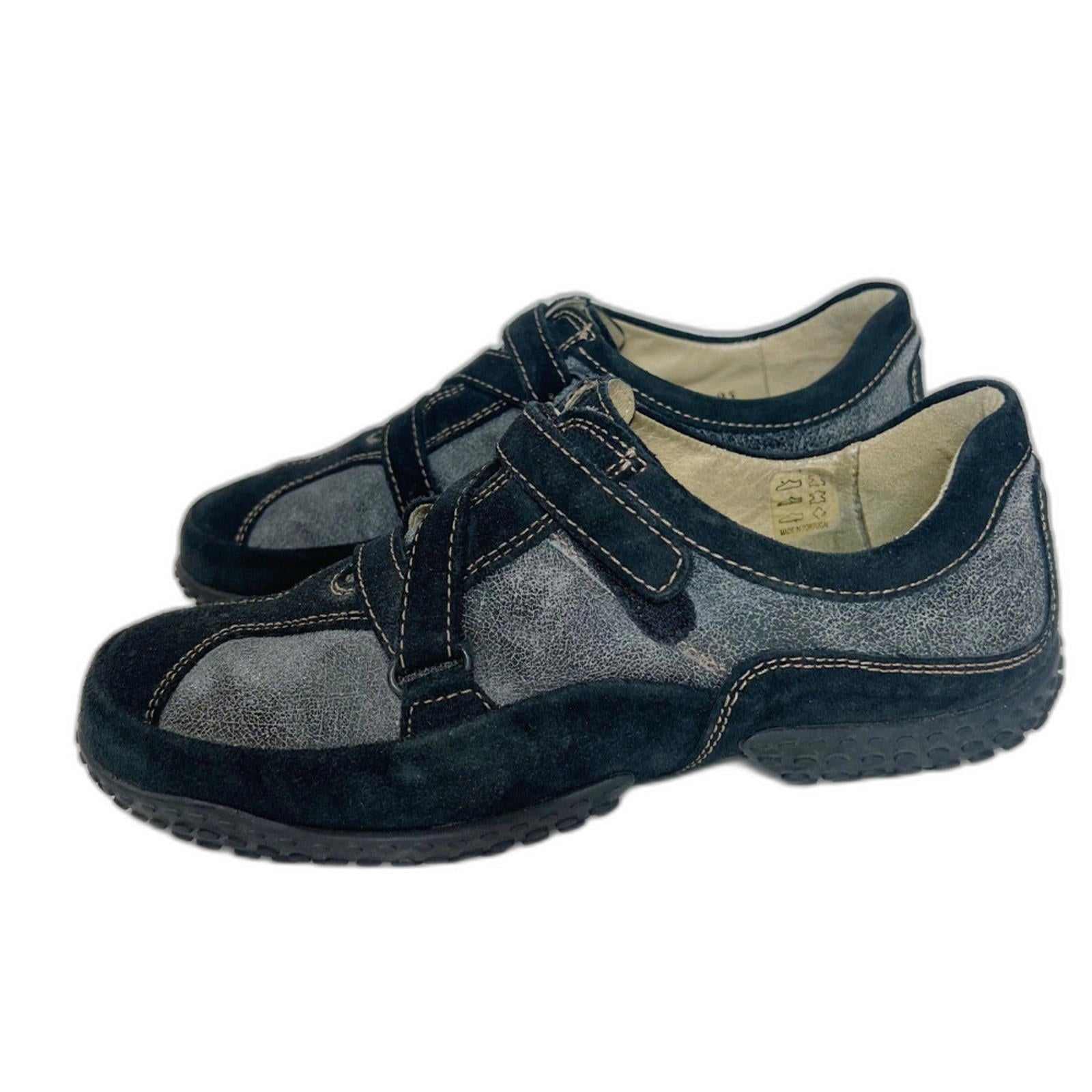 Wolky Crossfeet 1955 Sneakers Comfort Shoes Grey Black Leather Size 42 11