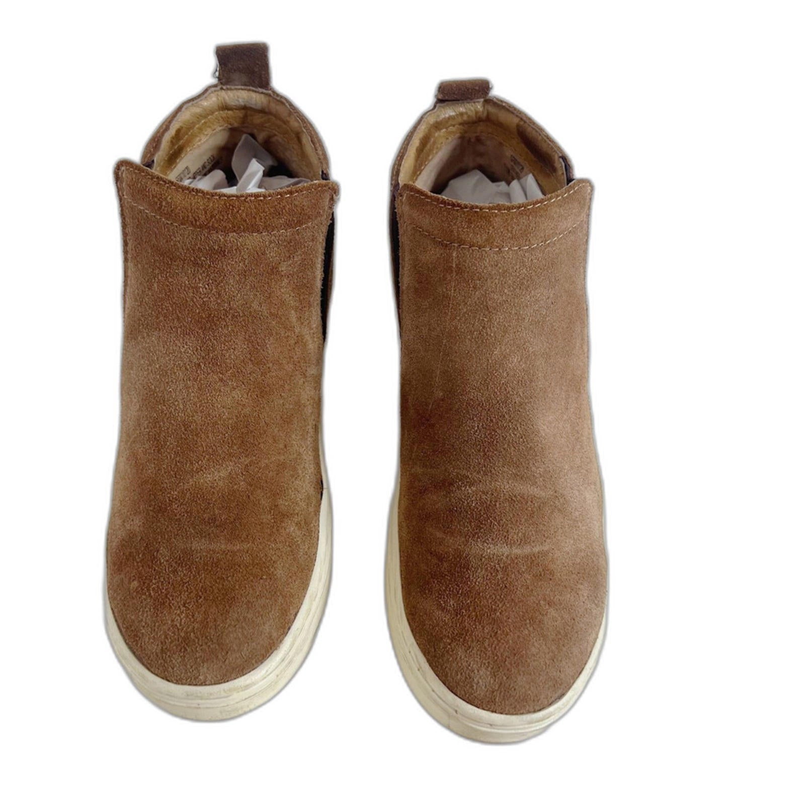 Sofft Britton li Brown Suede Leather Slip on Sneakers Women's Size 7.5