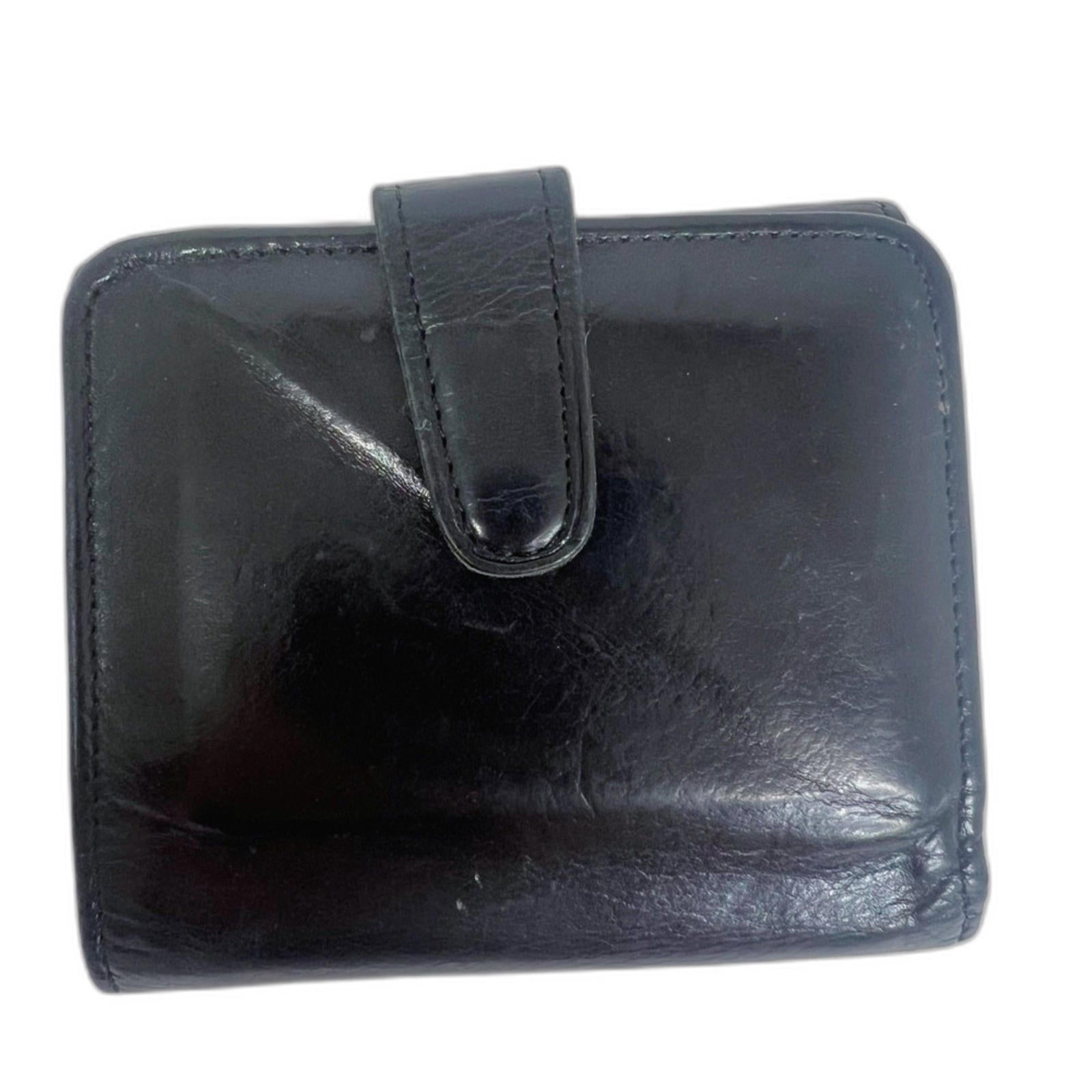 Vintage Coach Black Leather Bifold Wallet Soft Leather Credit Card Holder