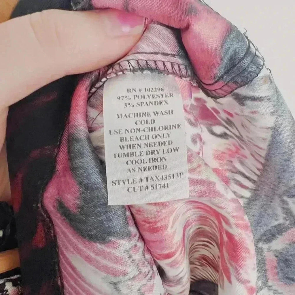 y2k Vintage Connected Pink and Black Printed Mini Dress Women's Size 6P