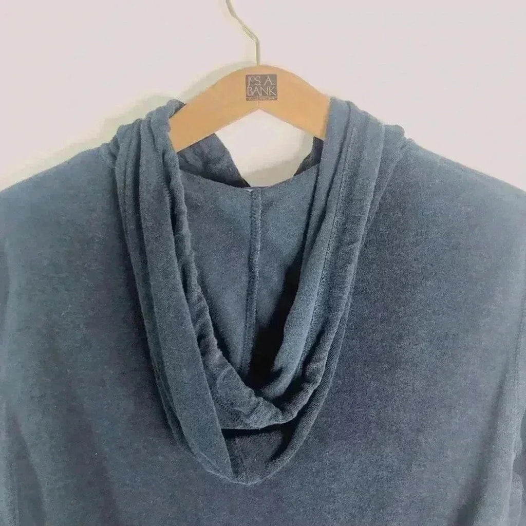 Vintage Reebok Classic Navy Blue Towel Zip Up Hoodie Women's Size M