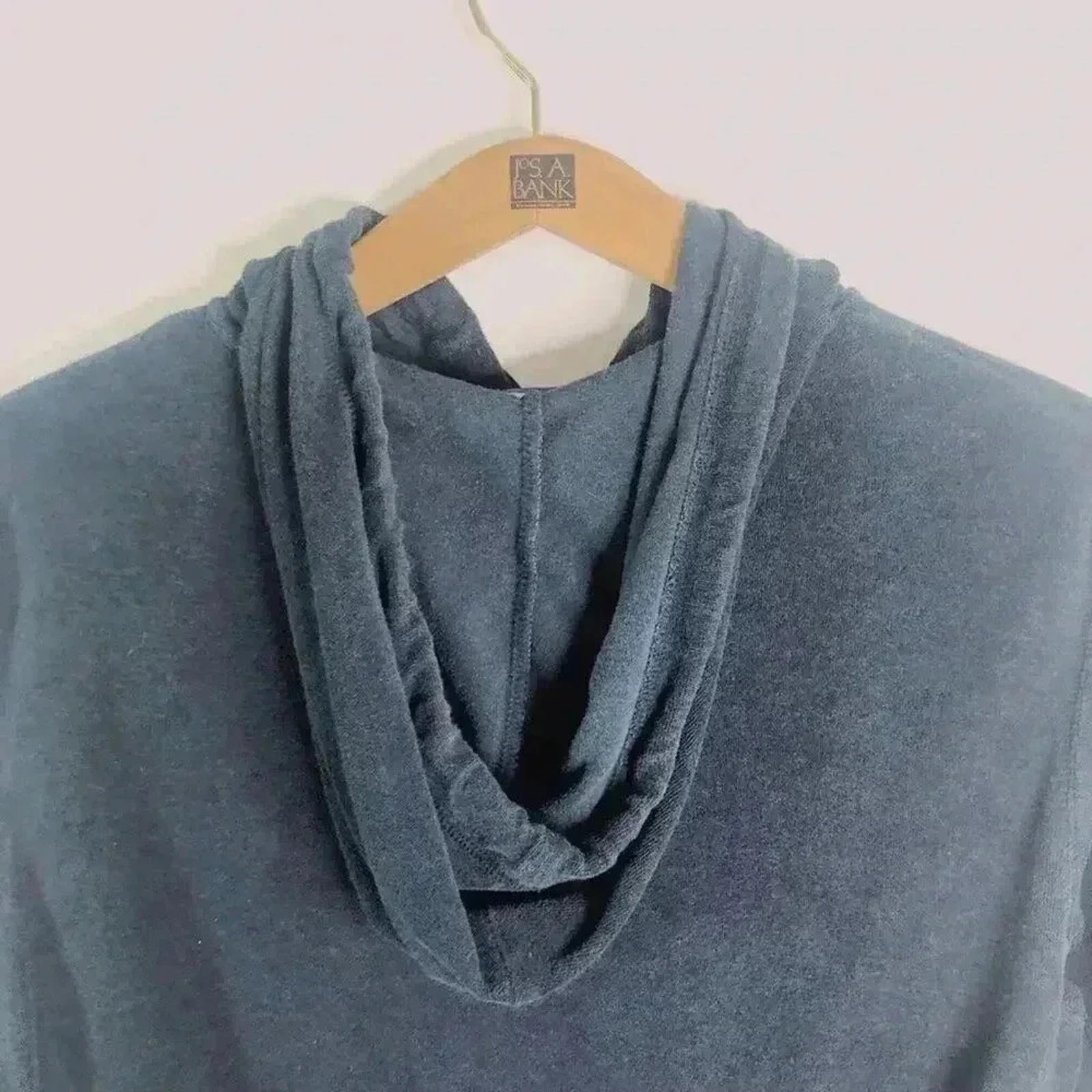 Vintage Reebok Classic Navy Blue Towel Zip Up Hoodie Women's Size M