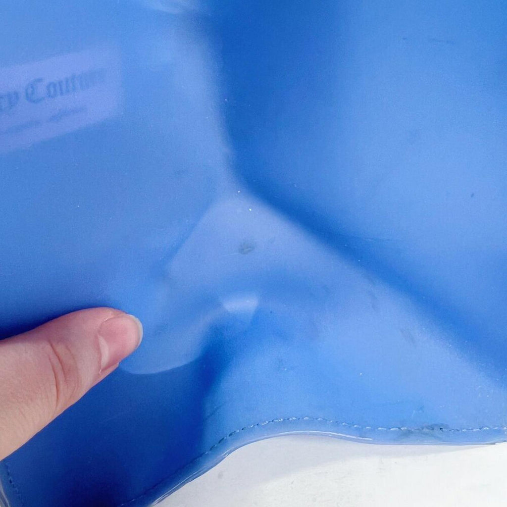 Juicy Couture RARE y2k Vintage Blue Jelly Plastic Tote Bag Shoulder Bag