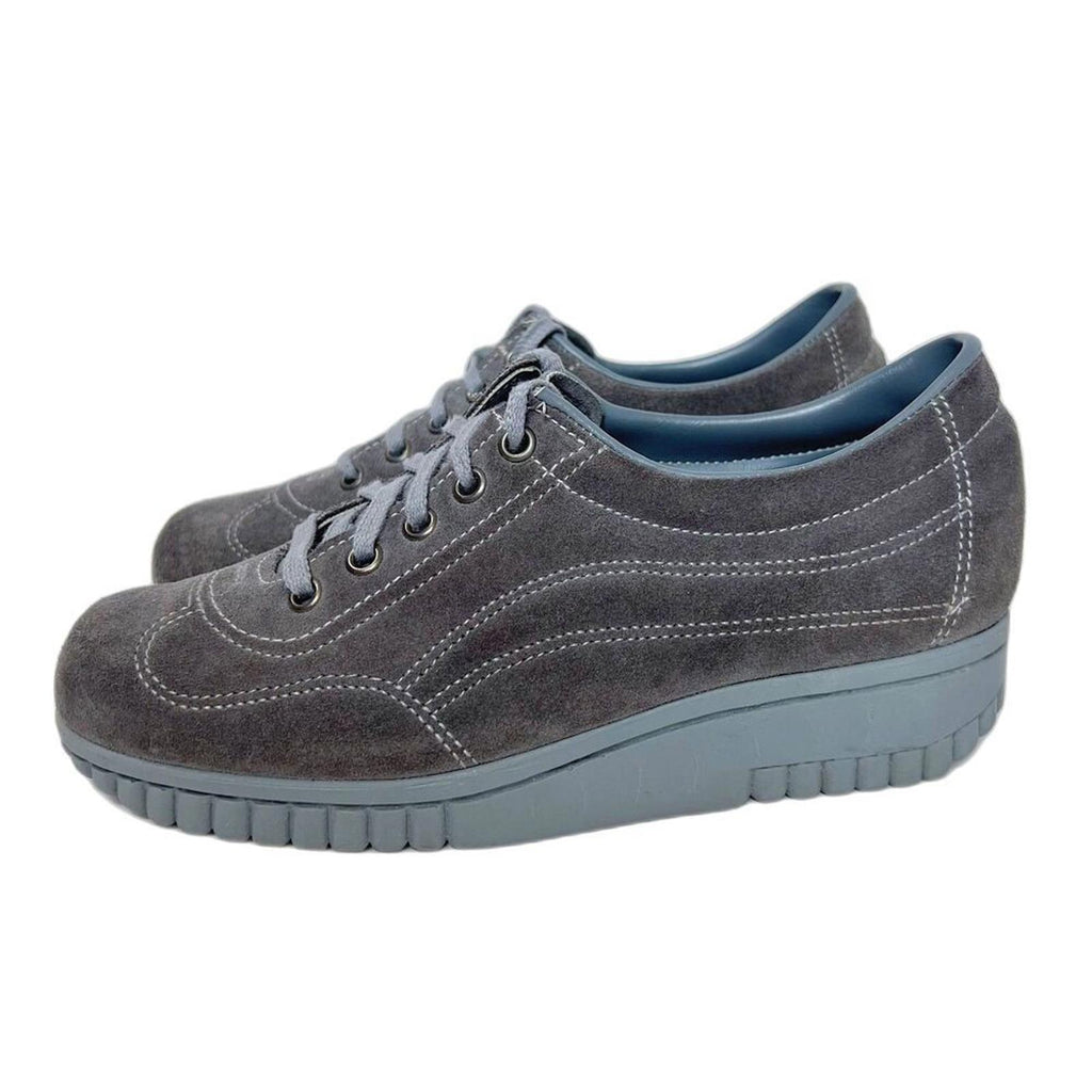Vintage Kinney Shoes Grey Suede Sneakers Women's Size 8.5