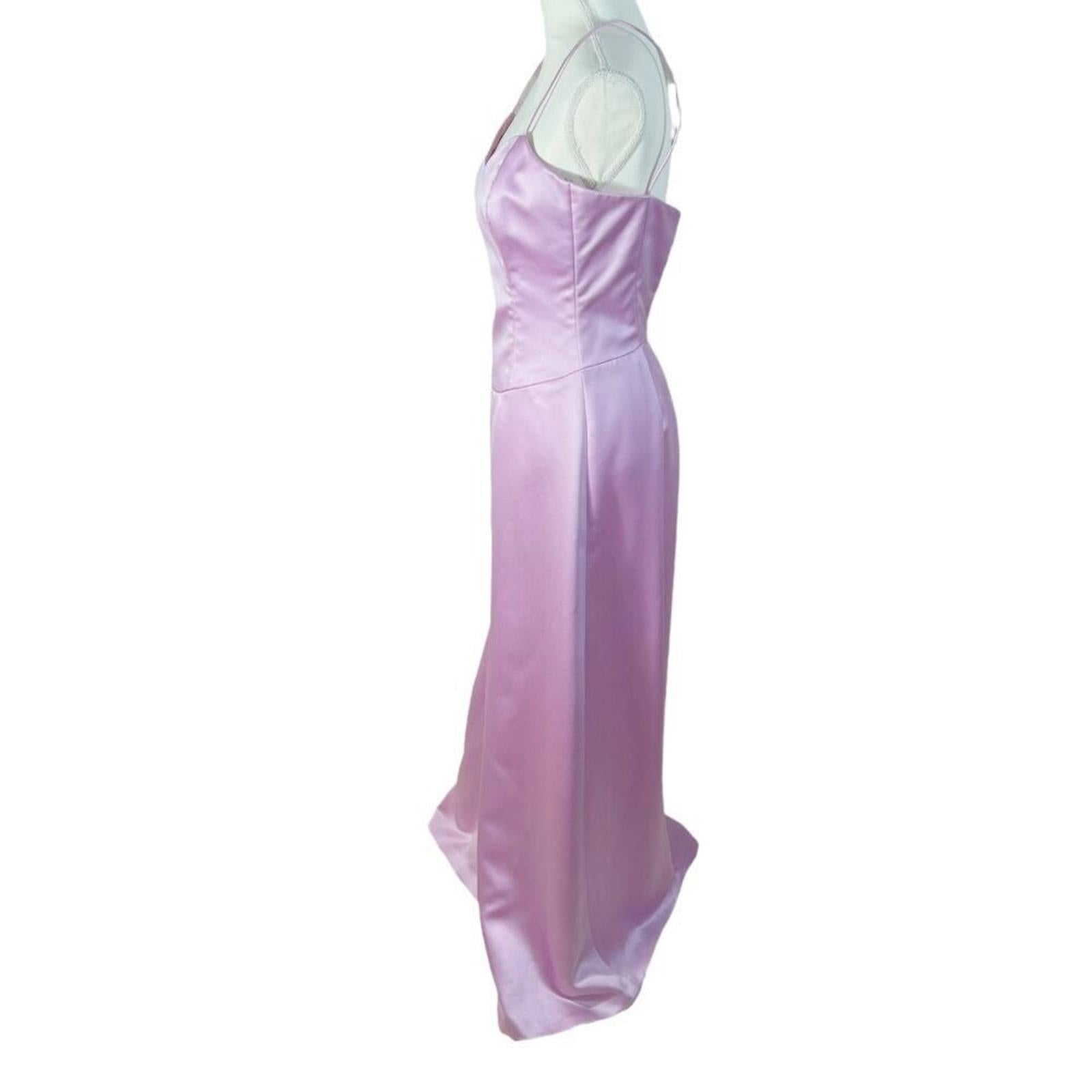 y2k Vintage Nicole Miller NY Pink Purple Formal Prom Dress Evening Gown Size 4