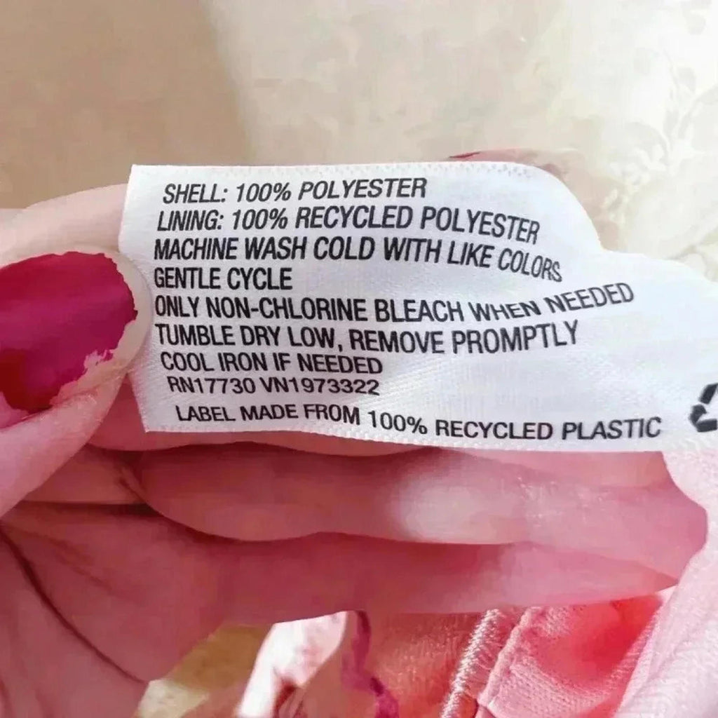 Wild Fable Light Pink Floral Design Satin Sheath Dress Women's Size L