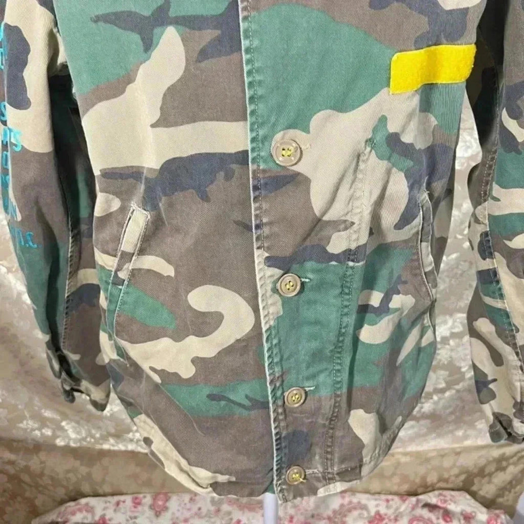Drifter Industries Camo Military Jacket Army Coat Women's Size S