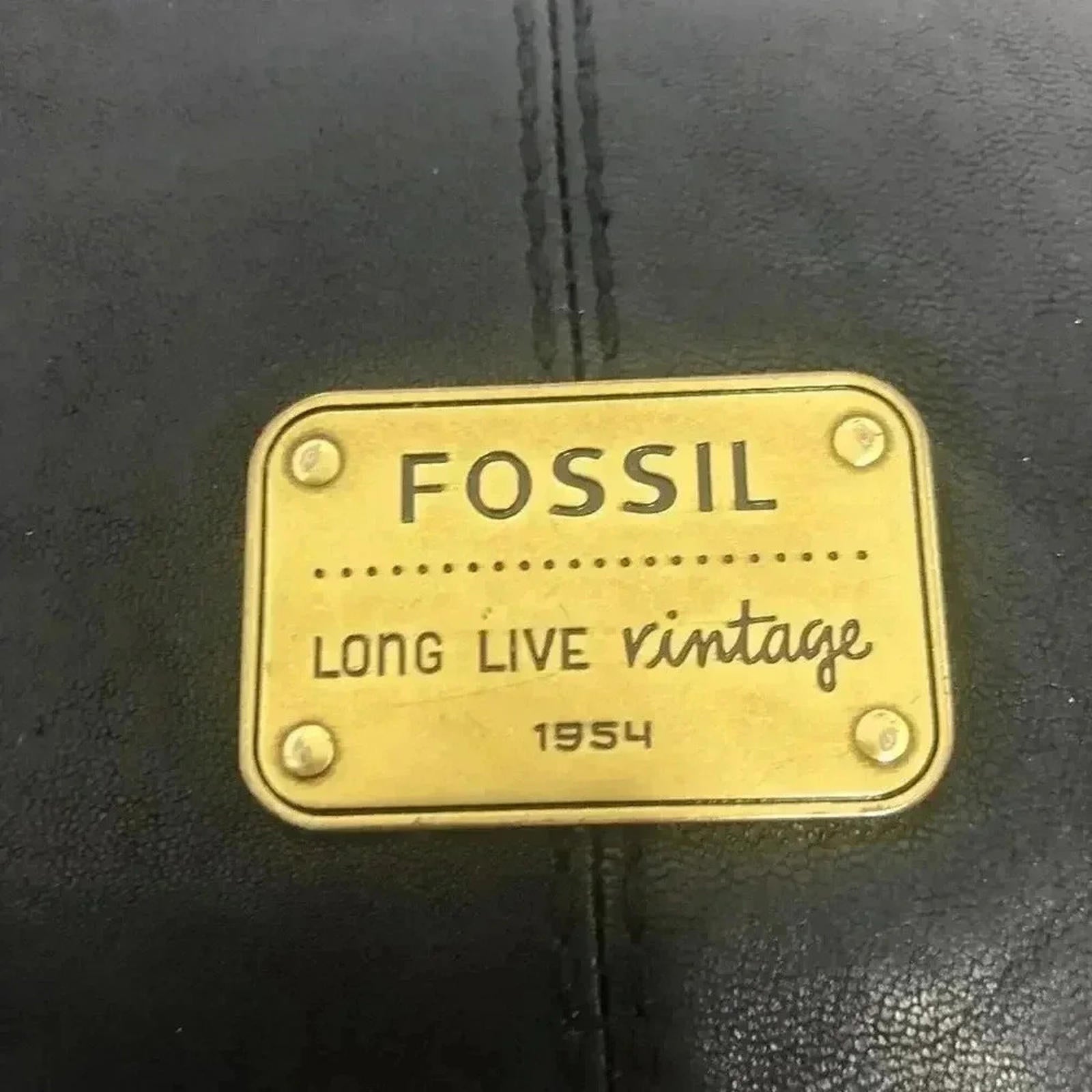 Fossil Vintage Black Leather Crossbody