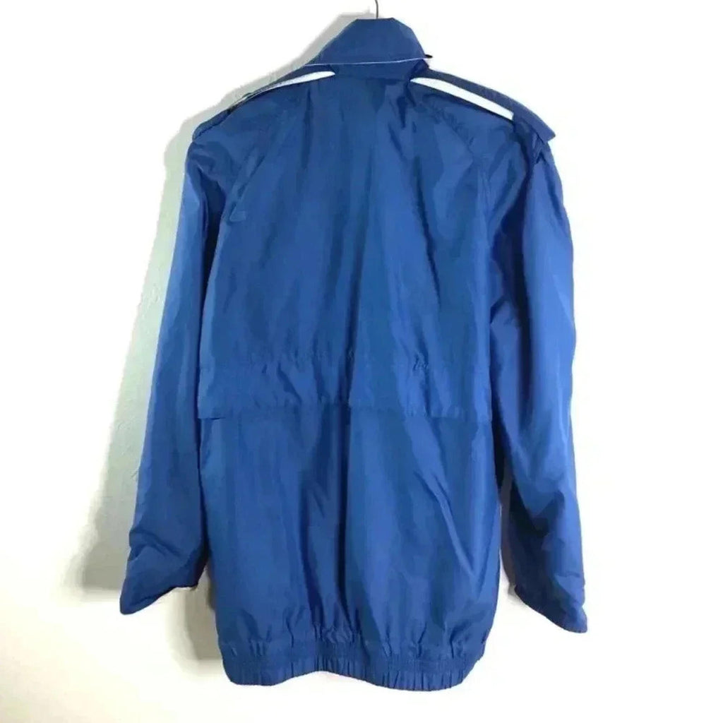 Vintage 80s London Towne Blue Rain Jacket Windbreaker Women's Size M