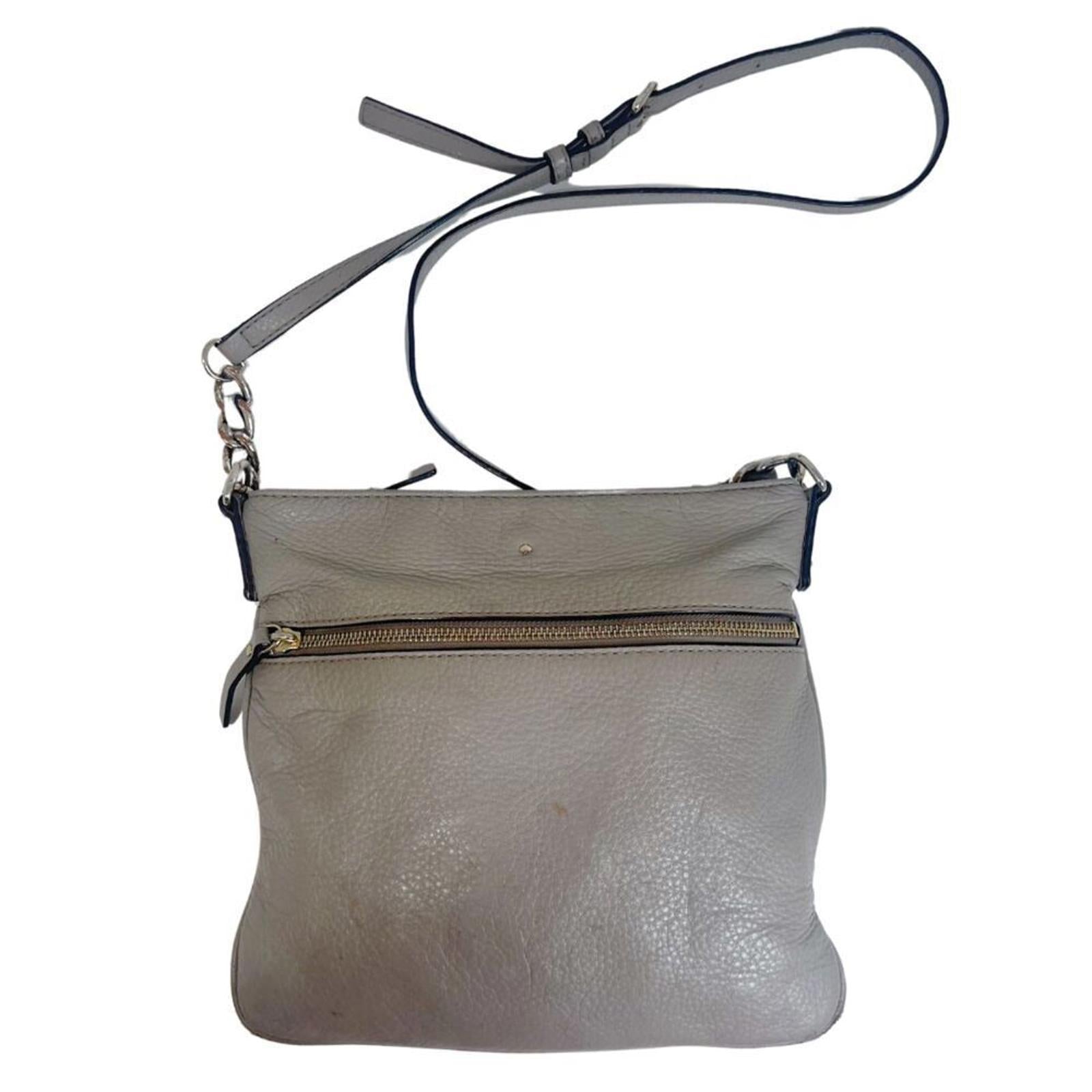 Kate Spade Gray Leather Crossbody Bag Purse