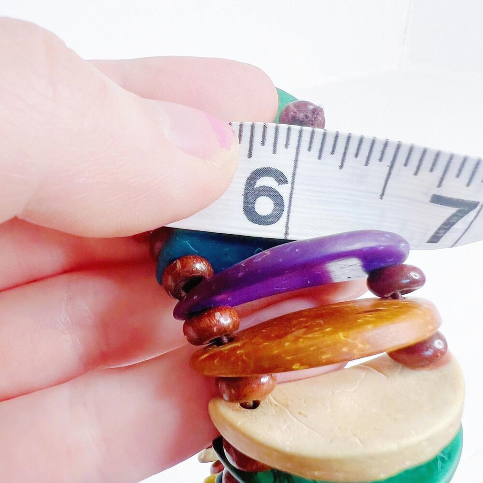 Colorful Coconut Shell Bracelet Rainbow Multicolored Vacation Summer Ibiza