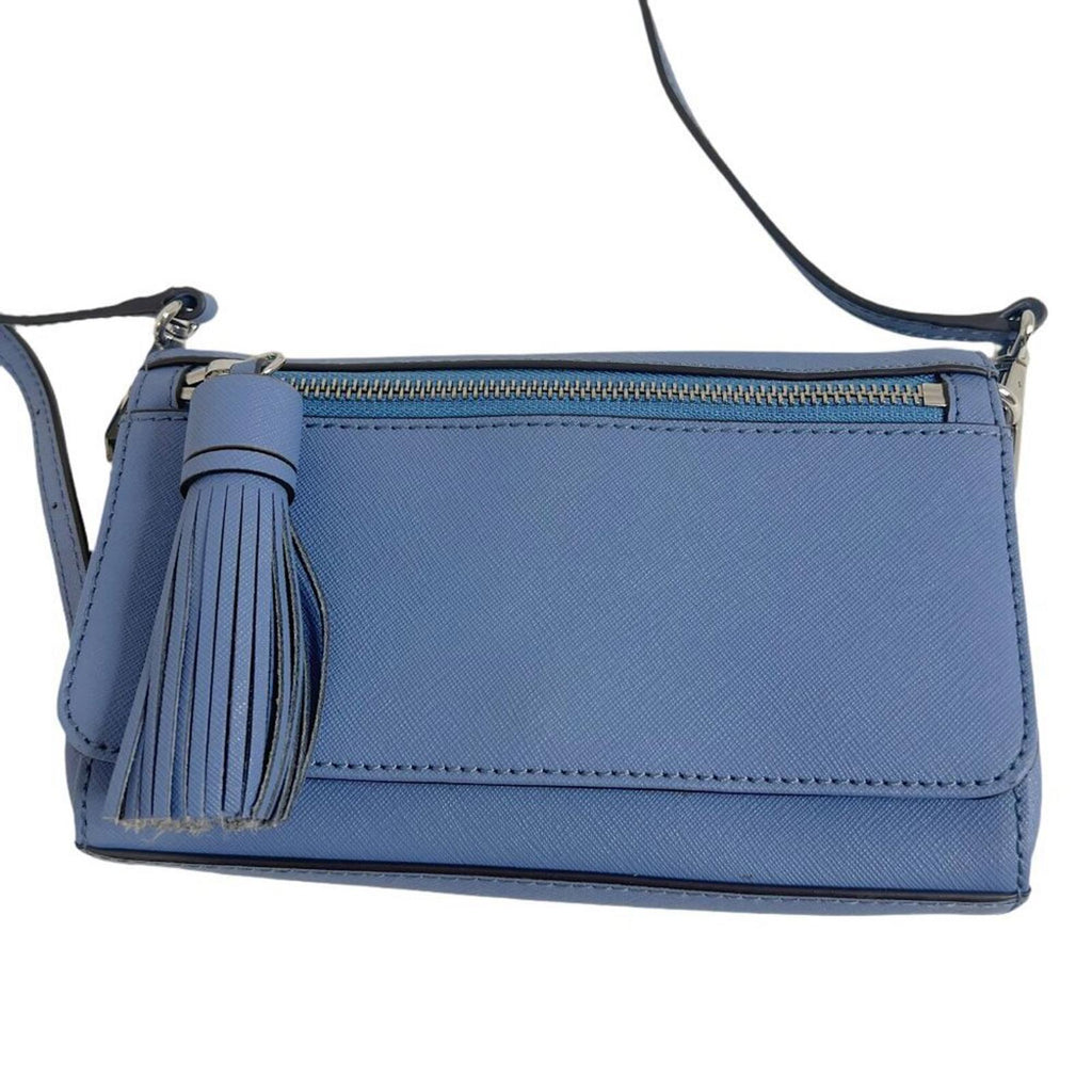 Rebecca Minkoff Jill Saffiano Crossbody Bag With Tassel Leather Blue Periwinkle