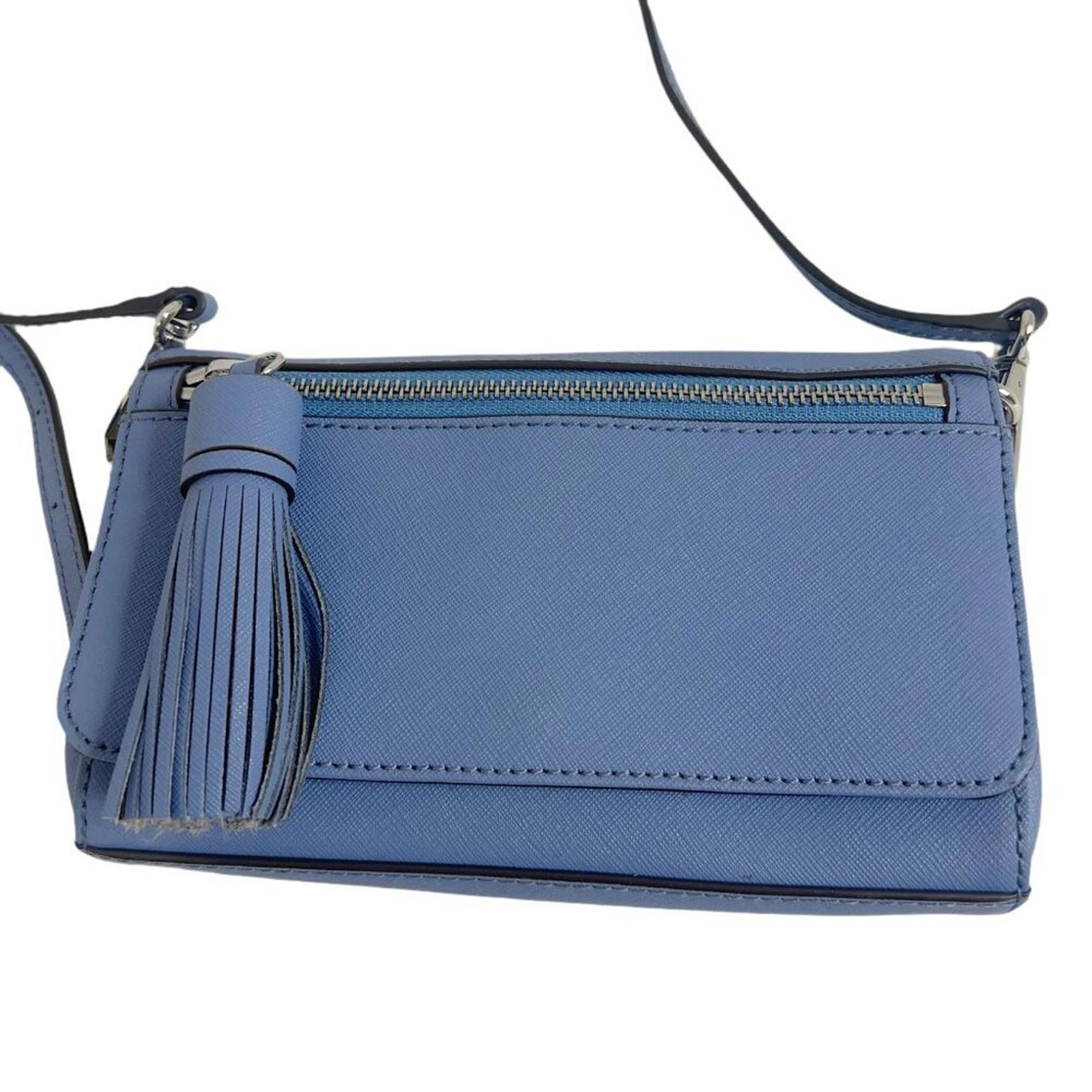 Rebecca Minkoff Jill Saffiano Crossbody Bag With Tassel Leather Blue Periwinkle