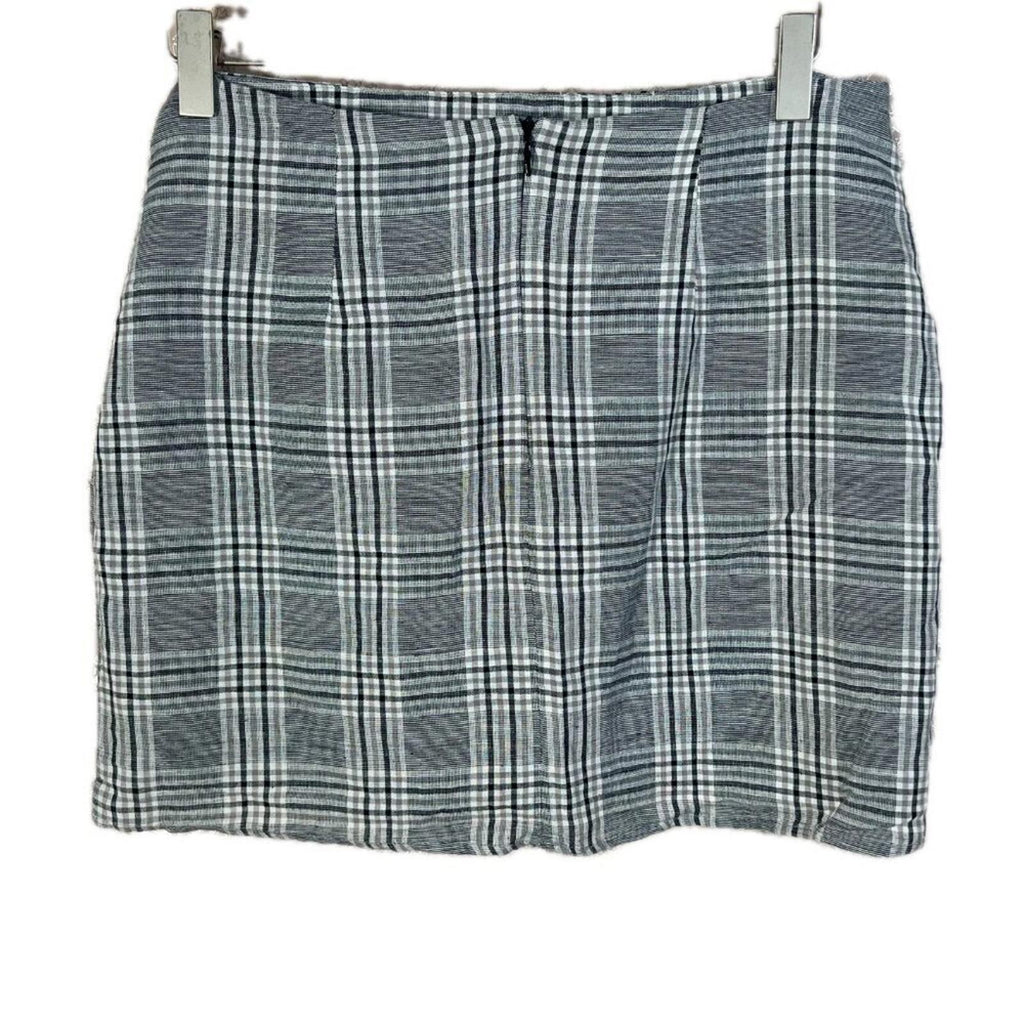 Ole by Koton Black and White Plaid Wrap Skirt Women's Size 8