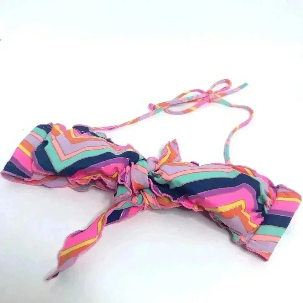Victoria's Secret Multicolor Striped Tie Bikini