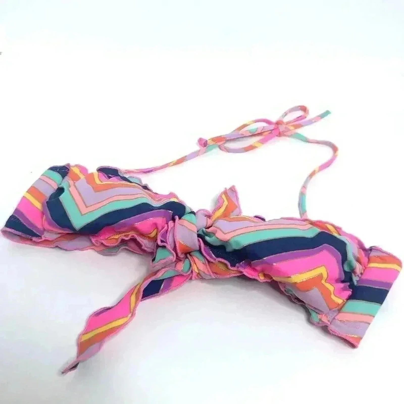 Victoria's Secret Multicolor Striped Tie Bikini