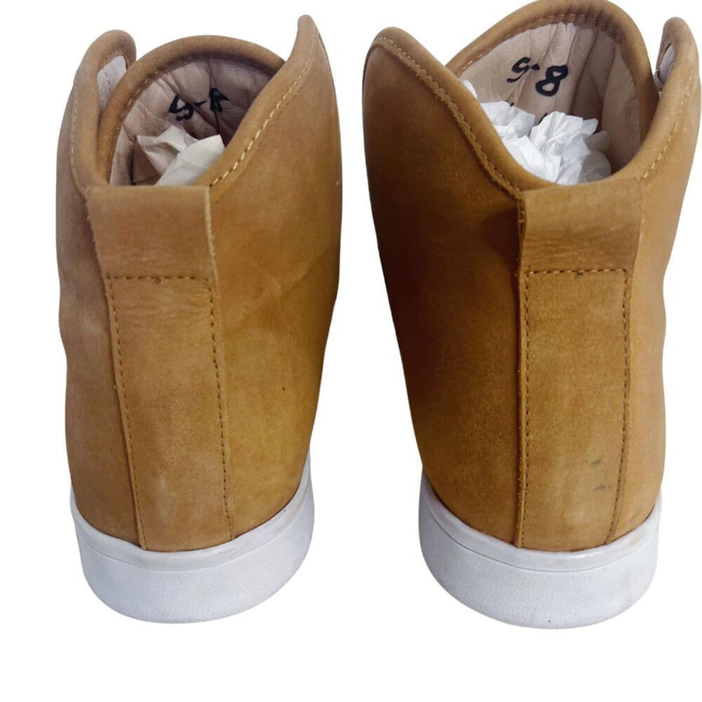 Persona Men's Tan Suede High Top Sneakers White Laces Streetwear Hype Size 8