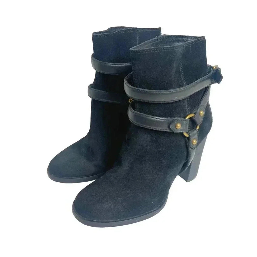 UGG Dandridge Black Suede Harness Boot Women's Size 6