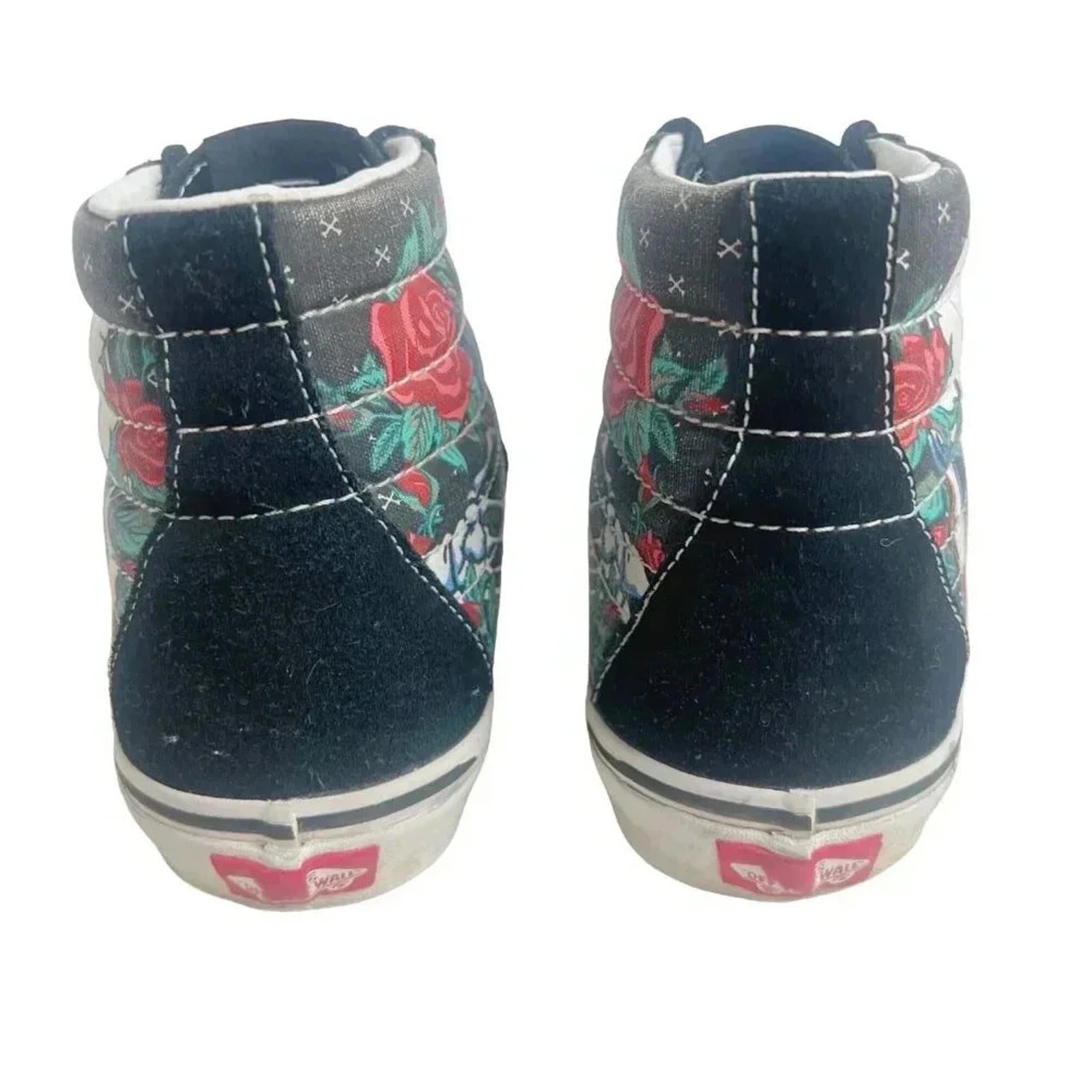 Vans Sk8-Hi Rose Skulls High Top Sneakers Men's Size 6.5