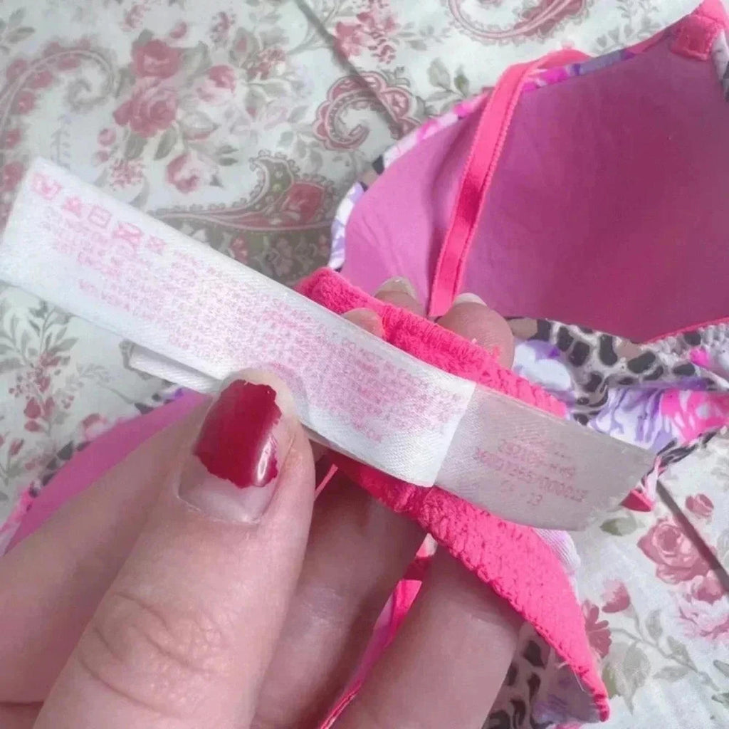 PINK Victoria's Secret Wear Everywhere Demi Bra Leopard Print Pink Flowers 34C