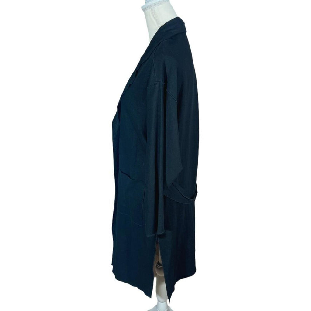 NWOT BP Black Linen Cardigan Women's Size M Quiet Luxury