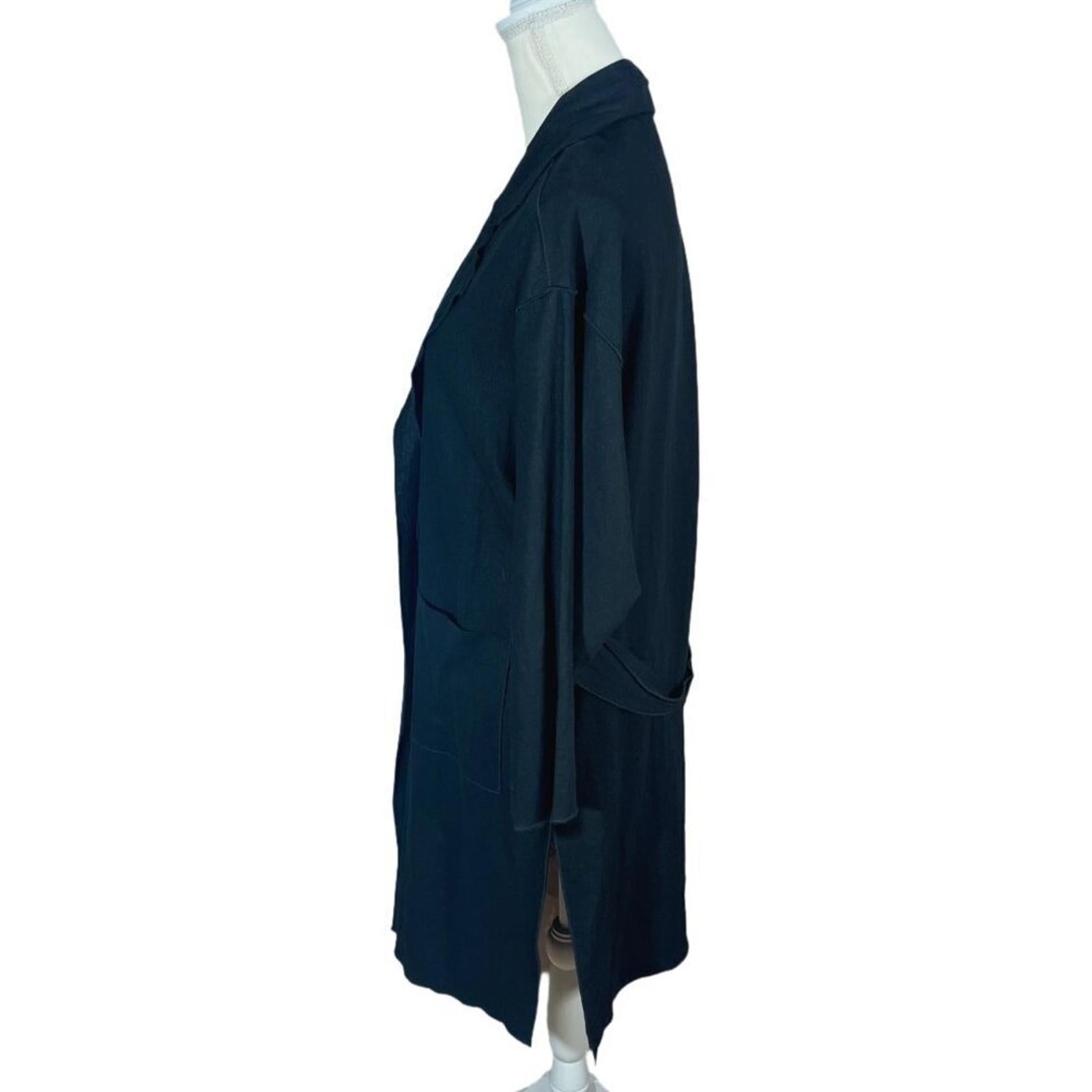 NWOT BP Black Linen Cardigan Women's Size M Quiet Luxury