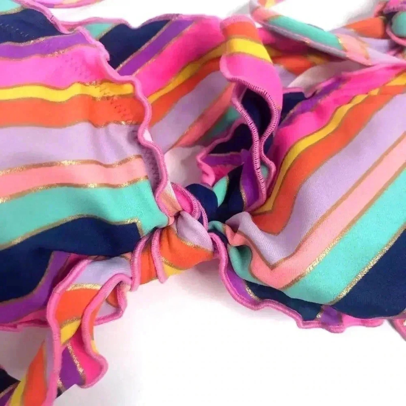 Victoria's Secret Multicolor Striped Tie Bikini