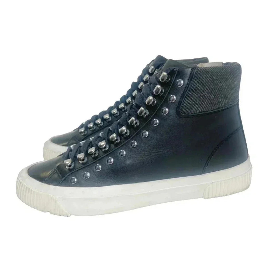 Diesel S-Mustave Womens Black Leather High Top Lace Up Sneaker Size 7.5