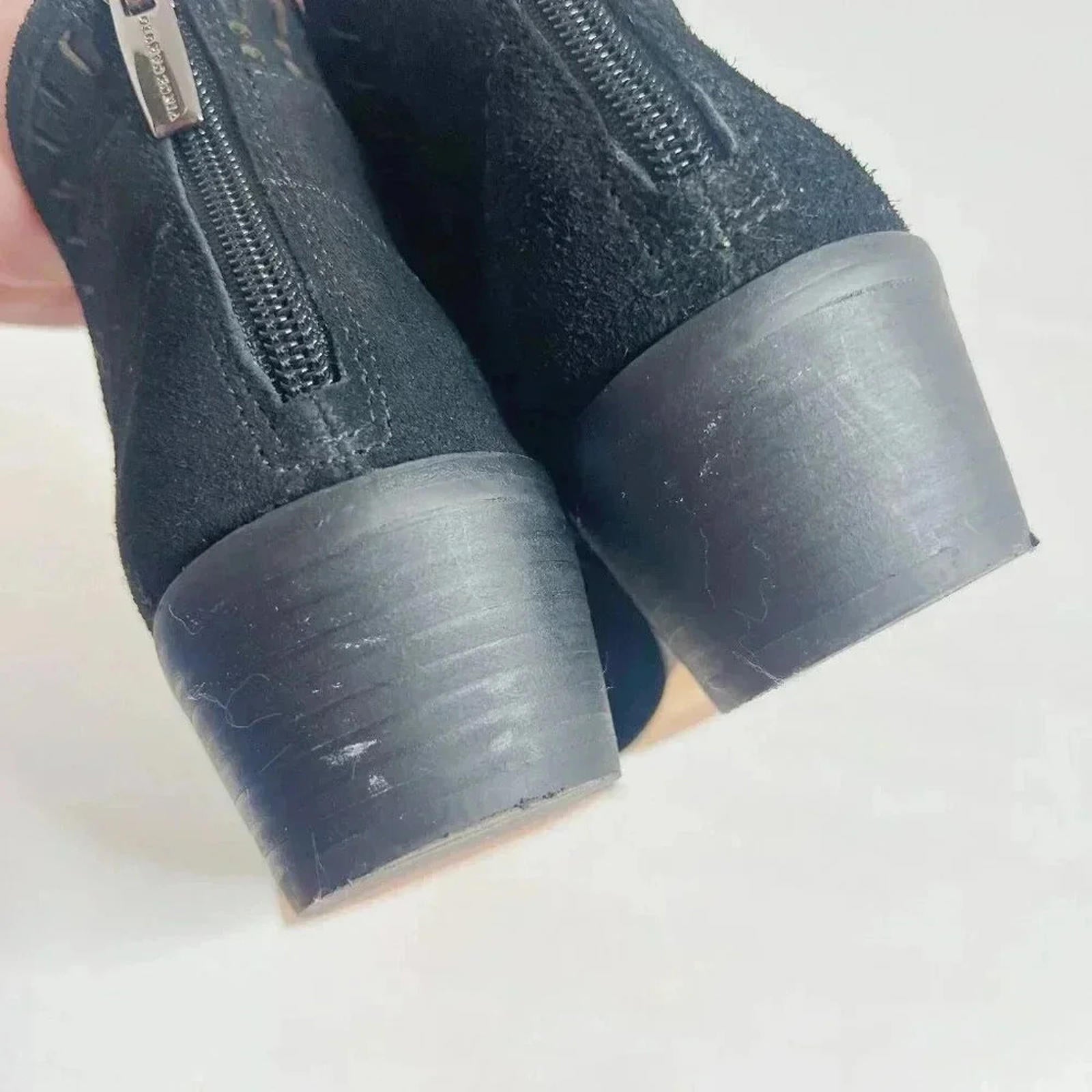 Vince Camuto Philena Black Suede Leather Booties Women's Size 7