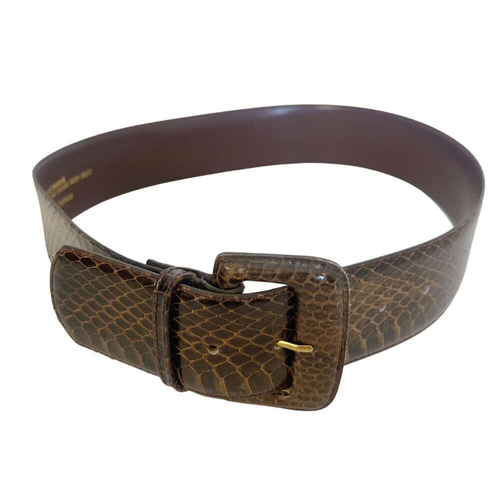 Vintage Harve Benard Snakeskin Chunky Belt Snake Belt y2k Women's Size 6